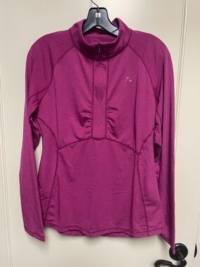 Women’s Long-Sleeve Quarter-Zip Performance Top - Plum